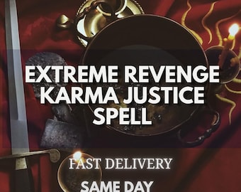Extreme Revenge Karma Justice Spell, Karmic Justice Ritual, Energy Return Spell, Protection Ritual, Spiritual Balance Spell