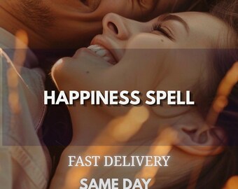 Happiness Spell, Joy Spell, Positive Energy Ritual, Emotional Wellness, Inner Peace Spell, Self Care Ritual, Custom Spiritual Spell