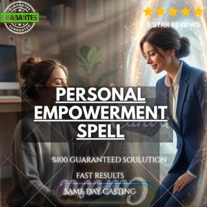 Personal Empowerment Spell, Confidence & Inner Power Ritual, Courage Manifestation, Self Worth, Motivation  Strength, Custom Spiritual Spell