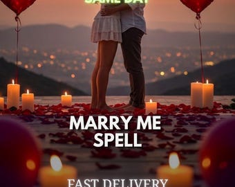 Marry Me Spell, Marriage Spell, Love Spell, Proposal Spell, Commitment Ritual, Wedding Manifestation, Spiritual Love Ritual, Custom Spell