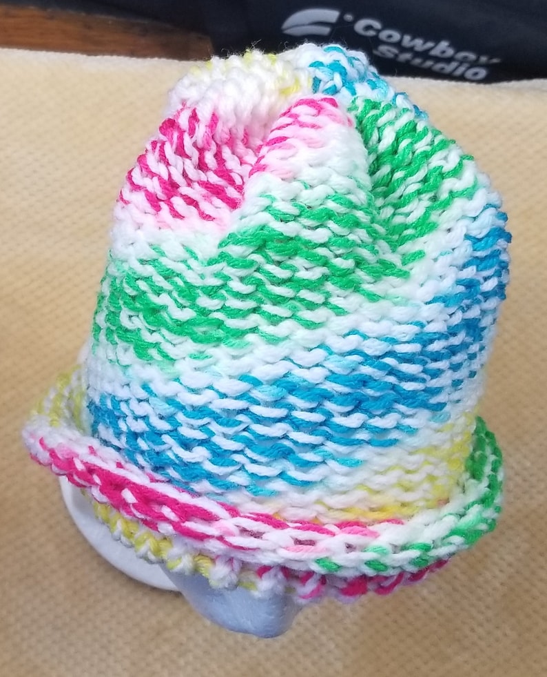 White and Rainbow Hat