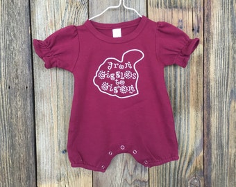 Texas A&M From Giggles to Gig 'Em Aggie Girls Maroon Romper