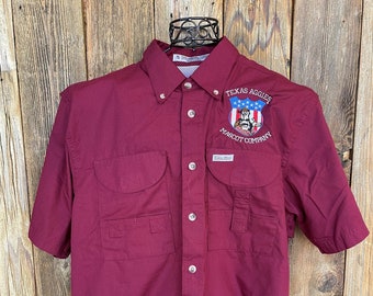 Texas A&M Corps of Cadets Short Sleeve Fishing Shirt Any Logo