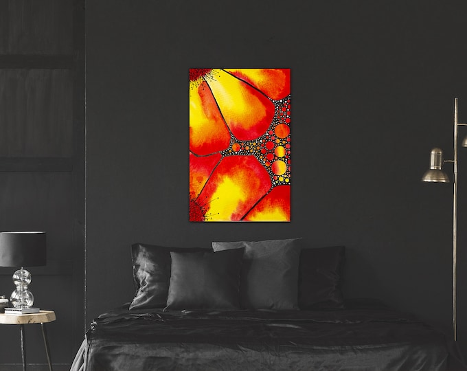 High Pollination Original Watercolor Painting Giclee Fine Art Print Wall Decor Frame Stretched Canvas