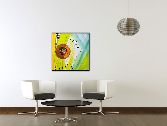 Abstract F-1 Race Day Original Watercolor Painting Print On Canvas Wrap Wall Decor Fine Art Giclee Printing