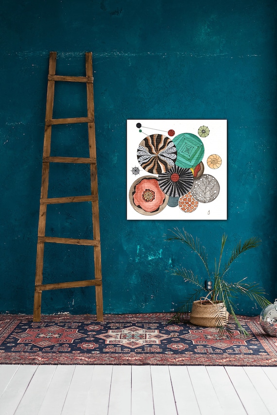 Sand Dollar Collection Number One Original Watercolor Painting Print On Canvas Wrap Wall Decor Fine Art Giclee Printing
