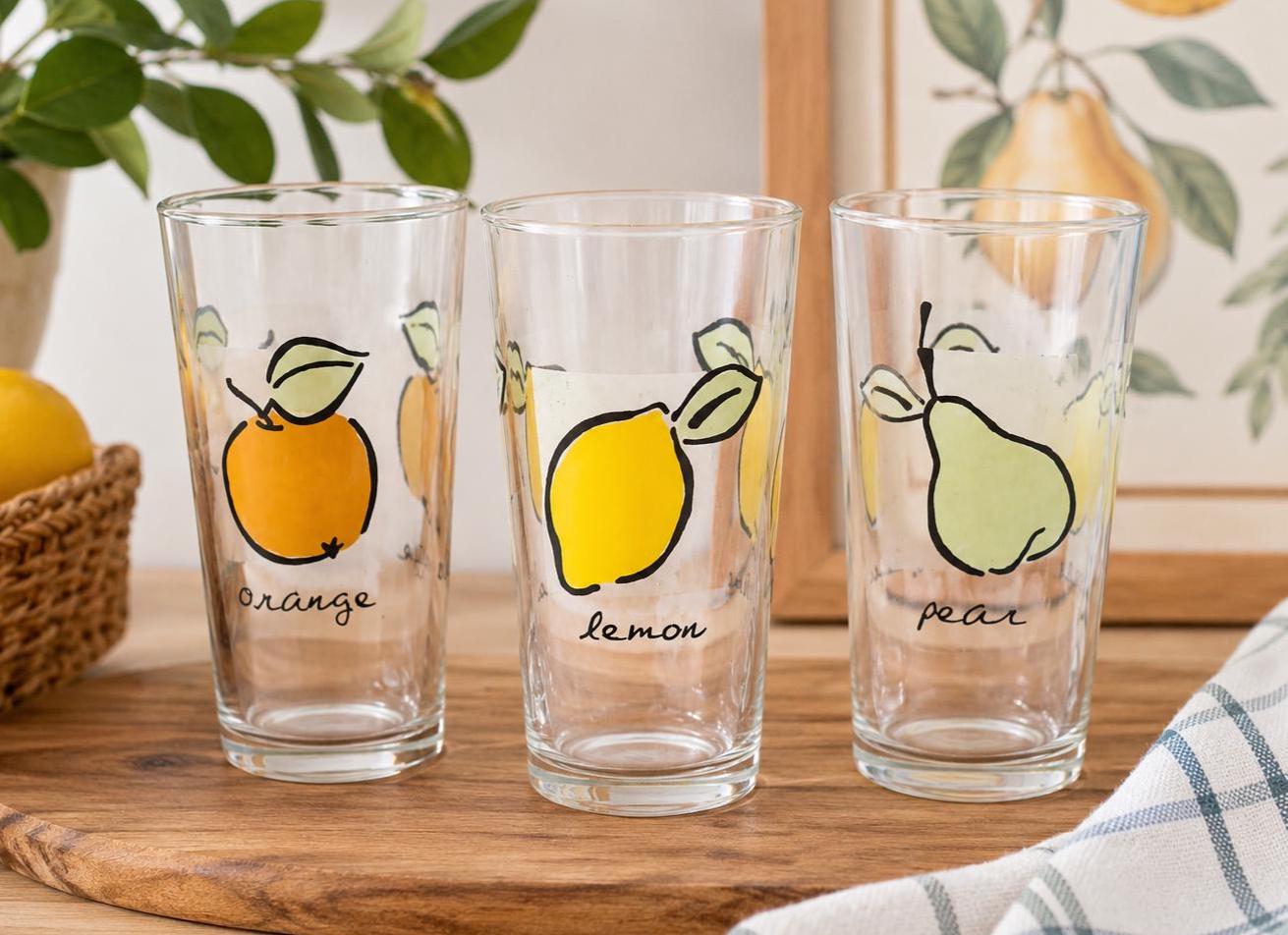Fruit Glasses Vintage - Etsy
