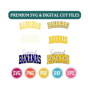 Grappige bananen SVG | Honkbal snijbestand voor Cricut | Digitale download