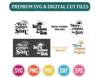 Arquivo de corte digital "Aí vem o filho" em formato SVG | Chá de Bebê
