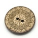 5 Large Coconut Wooden Buttons - 1 1/8 inch - 28mm - Wood Buttons - Decorative Pattern - Recycled Coconut Shell  (19210)