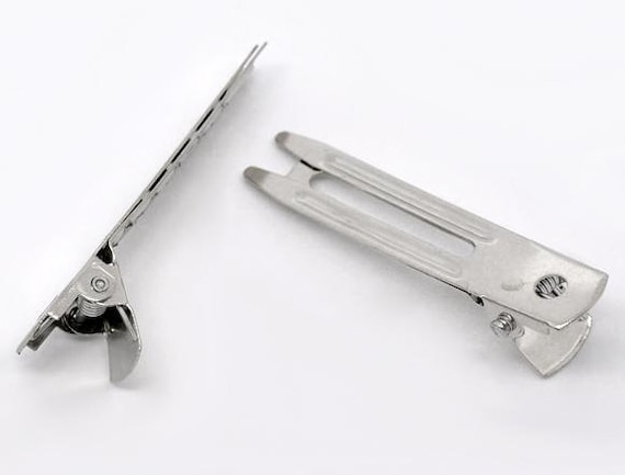 silver hair clips