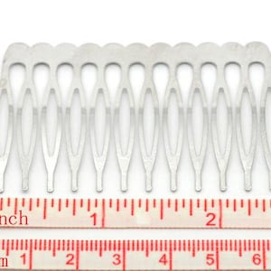 5 Silver Hair Combs - Nickel Free - Lead Free - Wedding Bridal Comb - 39mm X 64mm (1.5&quot; X 2 1/2&quot;) - Hair Clip Accessories  (15510)
