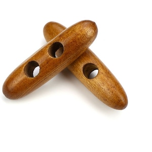 Knebelknöpfe Hellbraun - 5 cm - Holz Knebelknopf 268