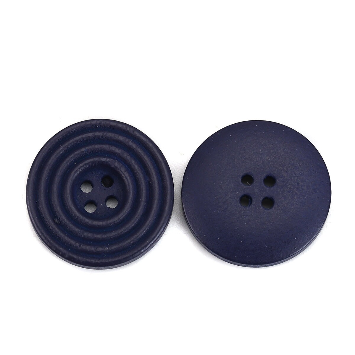 Dark Navy Blue Wooden Buttons 25mm 1 Inch 4 Hole Wood - Etsy