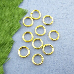 Gold Plated Open Jump Rings - 5mm x .07mm  - Jump Rings Gold Plated - Lead Nickel Safe -100/1200 pieces  (00255)
