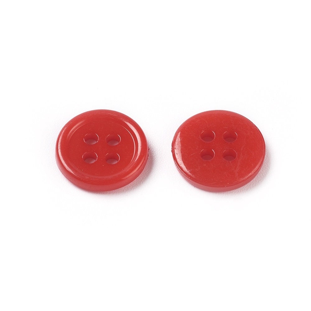 Small Round Buttons 100 Small Round Buttons - Resin - Acrylic - Multi Color Button - 12mm ...