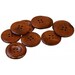 20 large dark brown coffee wooden button - 35mm - 1 3/8 inch -  4 hole - wood buttons (b21318) 