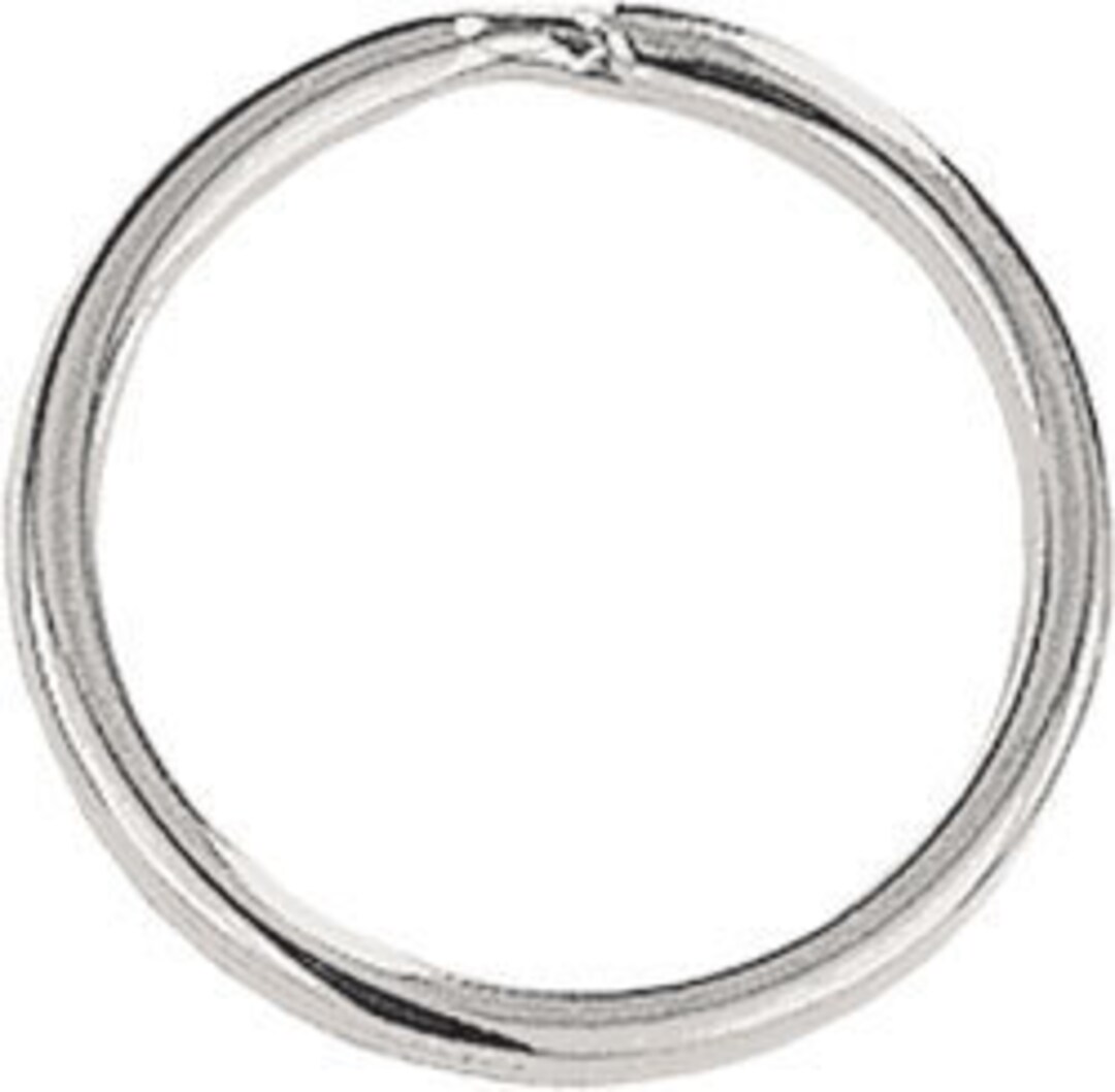 Split Key Ring with Attached Chain - Silver Tone 1 inch keyrings 1pc –  Small Devotions