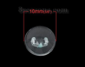 Clear Shank Button Back 10mm - Turn Flat Backed Buttons Into Shank Buttons - Small Transparent Shank Buttons (33)