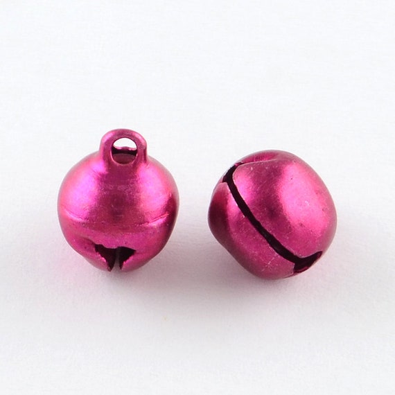 64933-1539 10 Christmas Bell Charm Double Sided Antique Bronze Tone