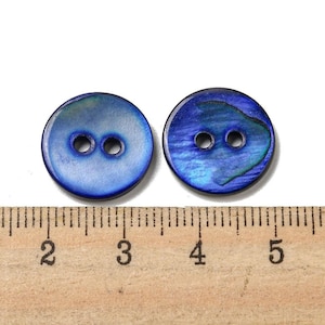 Blue Shell Buttons - 15mm - Mother of Pearl Shell Button (01b-07) - Etsy