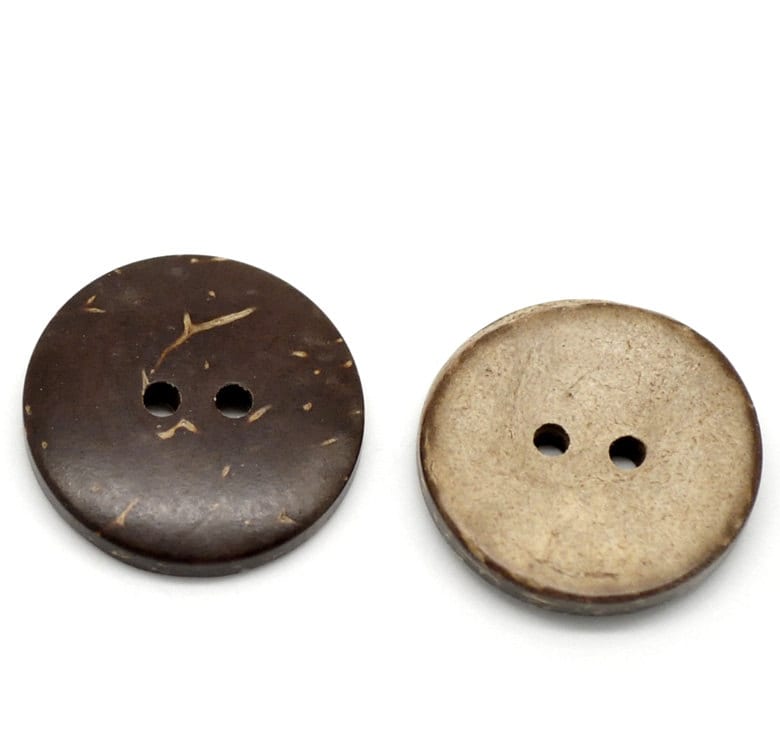 25 Coconut Shell Buttons - 20mm, Unique Wood Sewing Buttons - Etsy