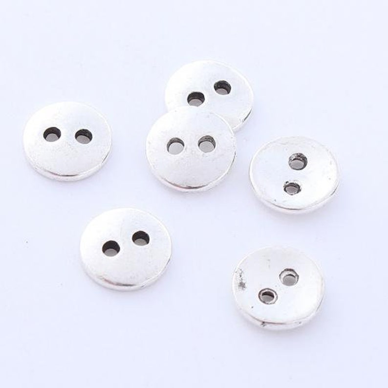 Lead Button Silver Buttons Round - Sewing Button - Lead and Nickel Free - Doll ...
