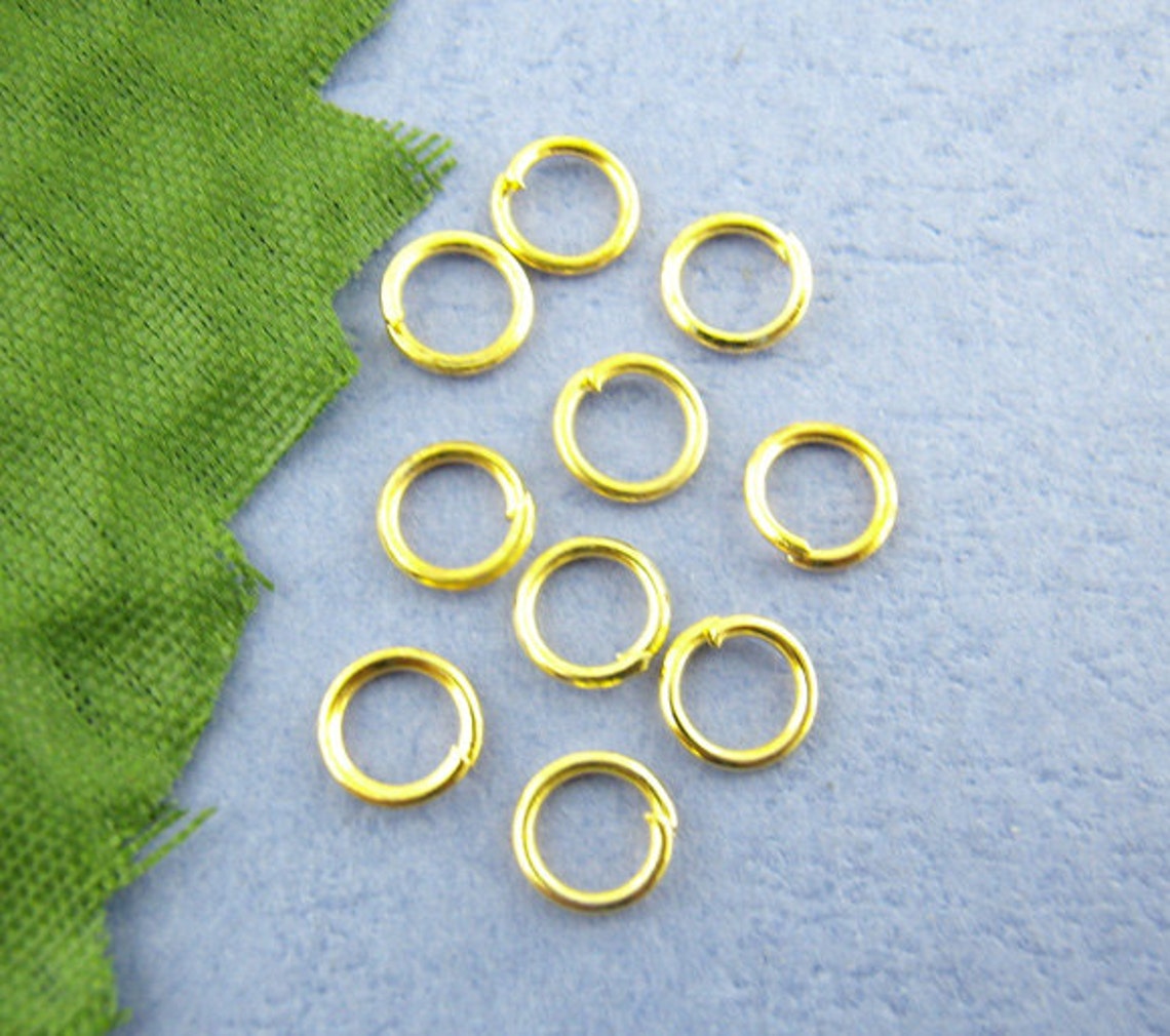 100 Gold Plated Jump Rings 5mm X 0.7mm Jump Rings Gold Etsy