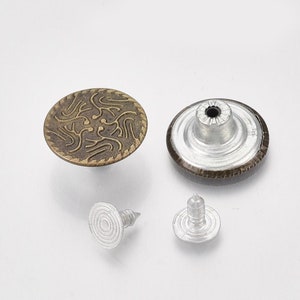 Adjustable 17mm Metal Button, Waist Tightener, No Sew and No Tools