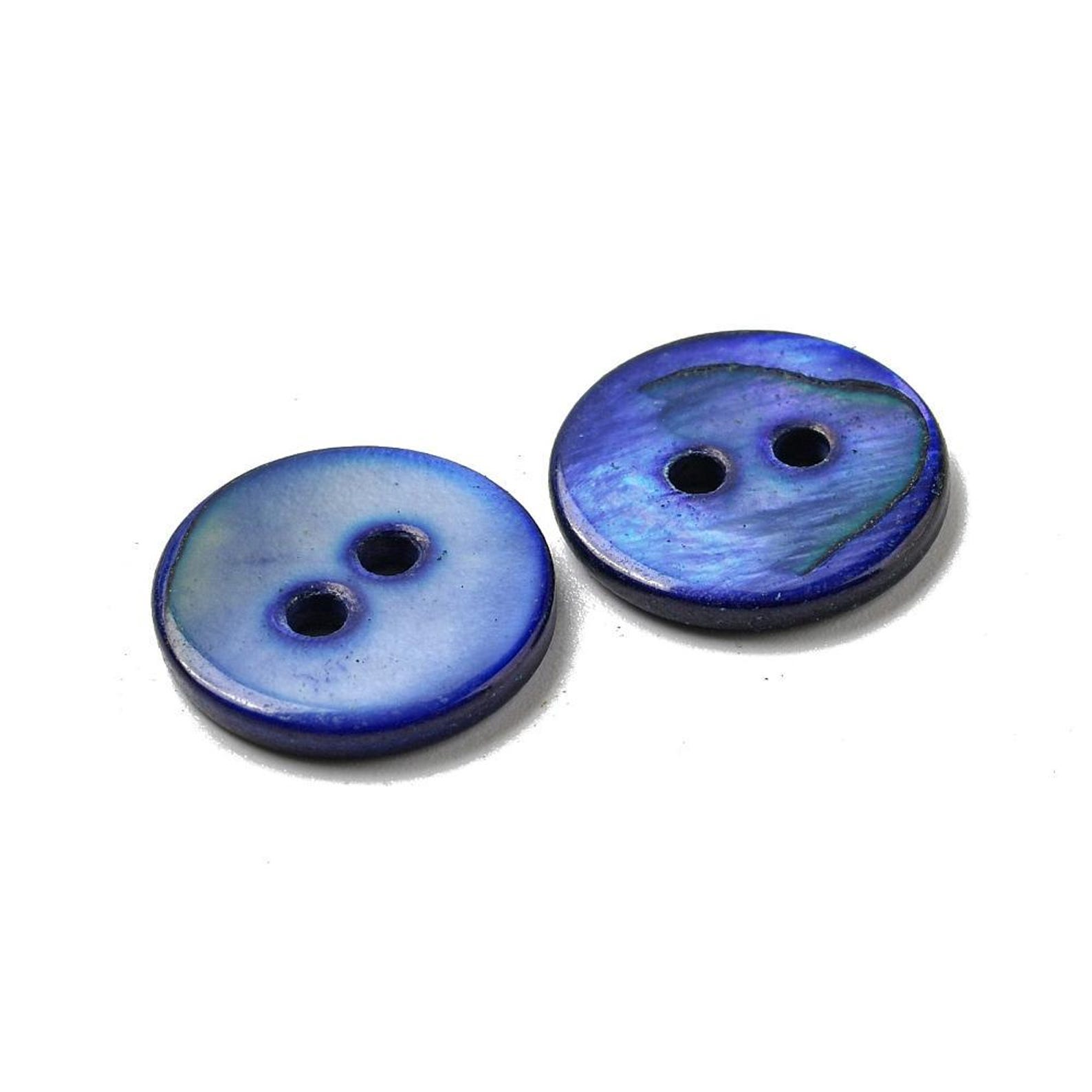 Blue Shell Buttons - 15mm - Mother of Pearl Shell Button (01b-07) - Etsy
