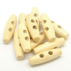 Botões de madeira de alternância natural - Acabamento leve - 37 mm (1,4 polegadas) - Botão de alternância de madeira natural (NNA0YUV)