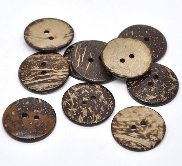 Large Table Top Hand Button 20 Large Wooden Buttons - 1.5 Inch - 38mm - Wood Buttons - Coconut Wood ...