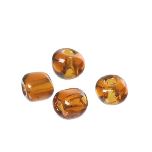 6/0 Glass Seed Beads 25g 1000 Beads  - Tawny - 4mm x 3mm - Small Glass Beads (32986)