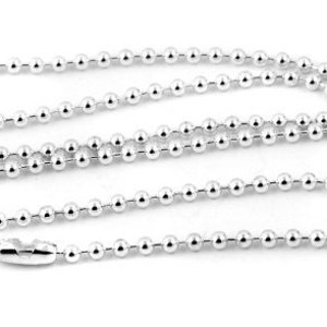 50 Silver Ball Chain Necklace 18 2.4mm Ball Chains image 1
