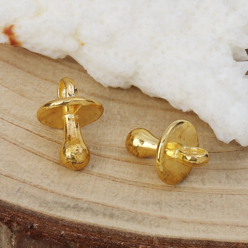 10 Gold Plated Pacifier Baby Charm Pendant Gold Plated Etsy