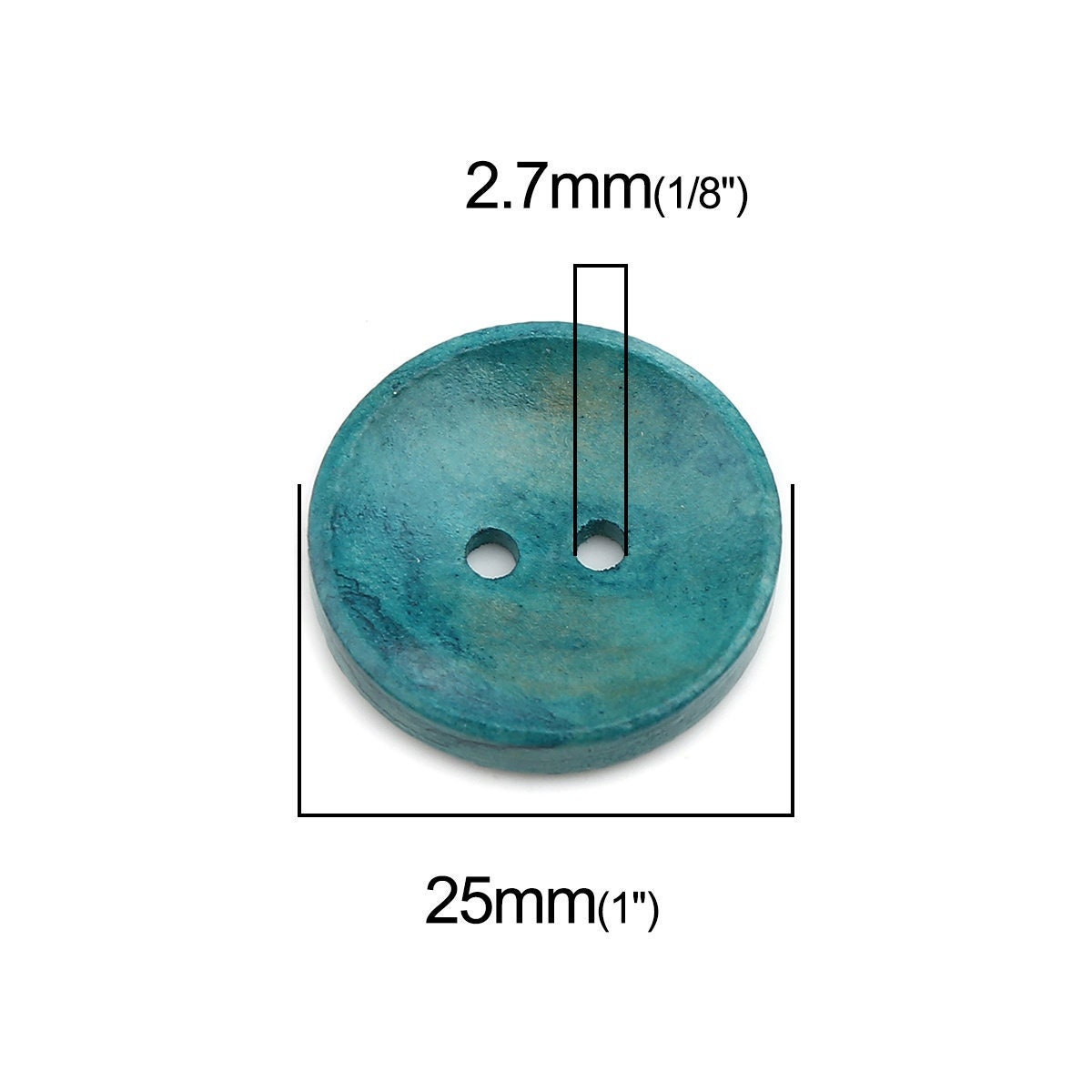 1 Inch Mixed Color Wooden Buttons - Stitch Design - 25mm (1 Inch ...