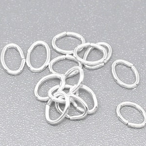 Silver Plated Oval Open Jump Rings - 5.5mm x 4mm - Oval Jump Rings Silver - Lead Nickel Free -100 pieces (10861)