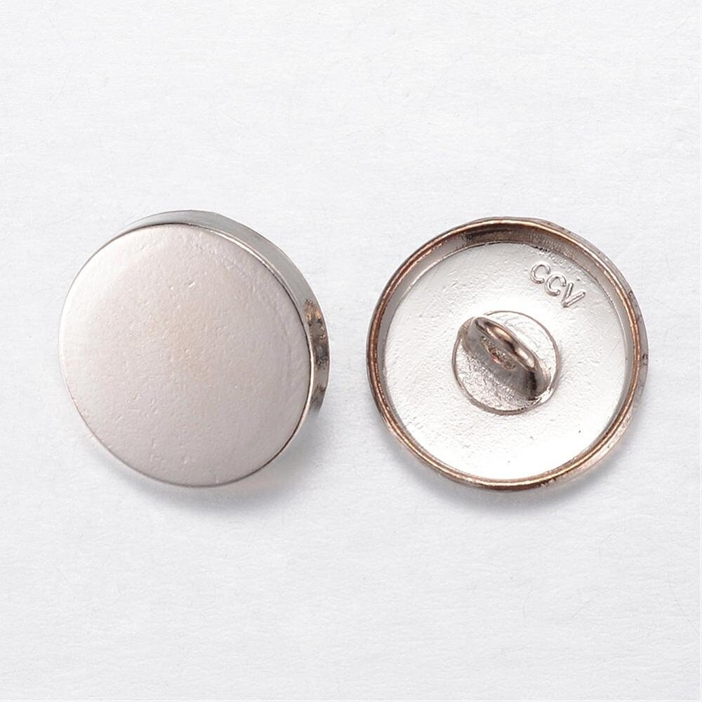 Metal Shank Silver Buttons 20mm 2B\325