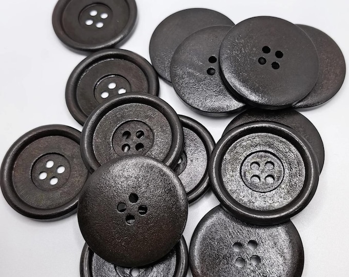 3 Extra Large Wooden Buttons, 60mm Sewing Buttons, Big Buttons for ...