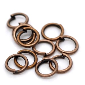 Copper Open Jump Rings - 5mm x 0.7mm  - Jump Rings Copper Finish - Lead Nickel Safe -100/1200 pieces  (14784)