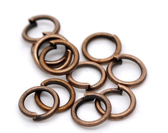 Copper Open Jump Rings - 5mm x 0.7mm  - Jump Rings Copper Finish - Lead Nickel Safe -100/1200 pieces  (14784)