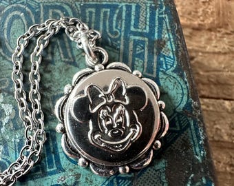 Vintage Disney Minnie Mouse Button  Necklace