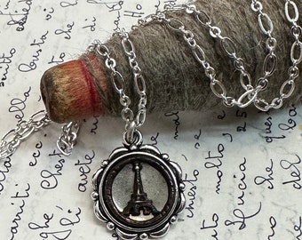 Antique Edwardian Eiffel Tower Button Necklace