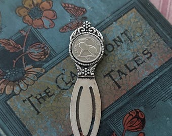 Lucky Rabbit Ireland 3 Pence Coin Hare Bookmark