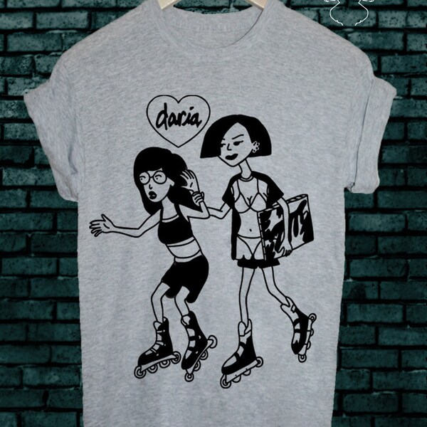 Daria and Jane rollerblade unisex tshirt tee