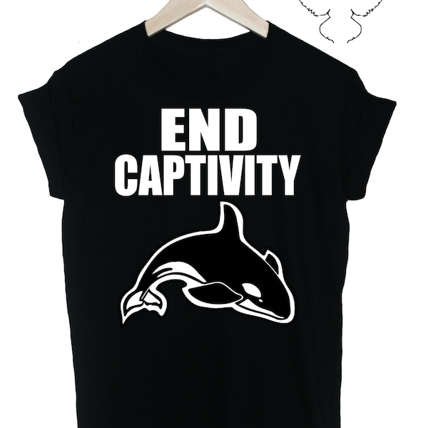 END CAPTIVITY whales dolphins animal rights tshirt