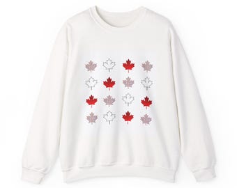 Sudadera con estampado de hoja de arce / Motivo de la bandera canadiense