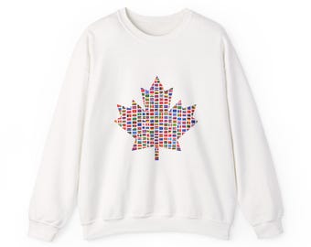 Sudadera Pixel Maple Leaf / Sudadera Canadian Pride / Sudadera con estampado de hojas en mosaico