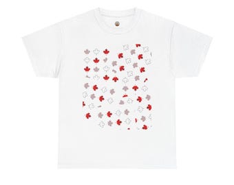 Camiseta con estampado de hojas de arce dispersas / Estampado de hojas de otoño canadiense