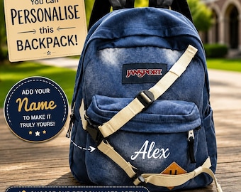 Personalisierter JanSport Spider-Man-Rucksack, individuell gestalteter Jeans-Schulrucksack, Unisex-Rucksack im College-Stil, Superhelden-Edition-Schulrucksack